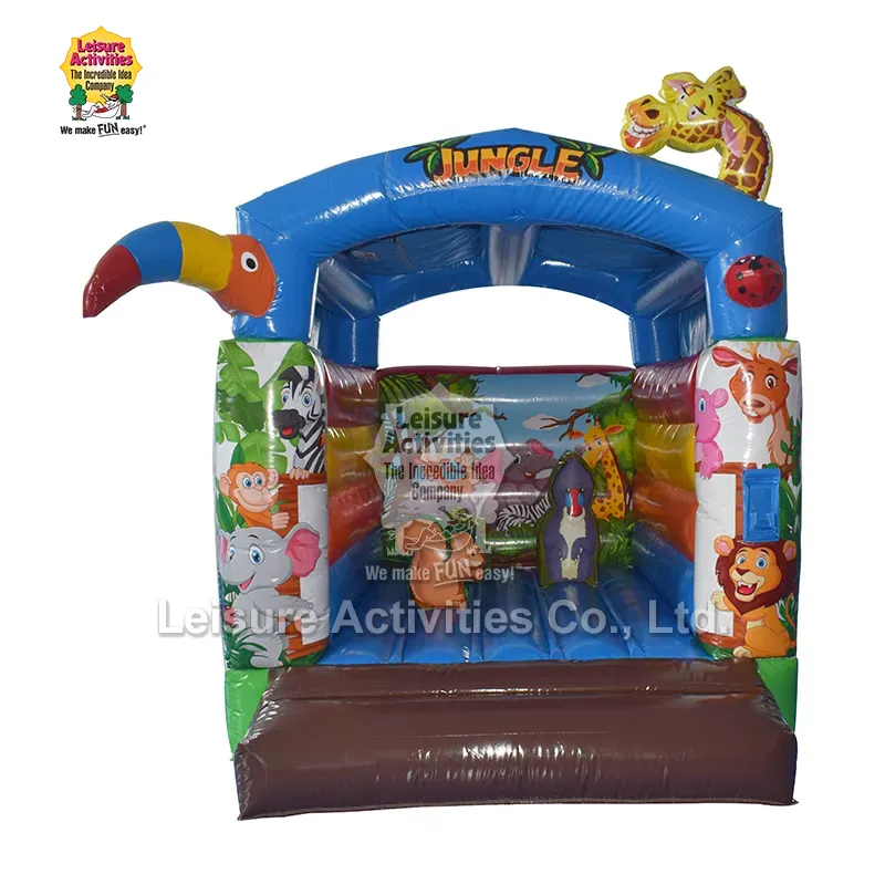 Mini Castello Gonfiabile Giungla Gonfiabile con Tetto e l'Aumento di Spazi di Gioco a Tema Mini Castello Gonfiabile Giungla Gonfiabile con Tetto e l'Aumento di Spazi di Gioco a Tema