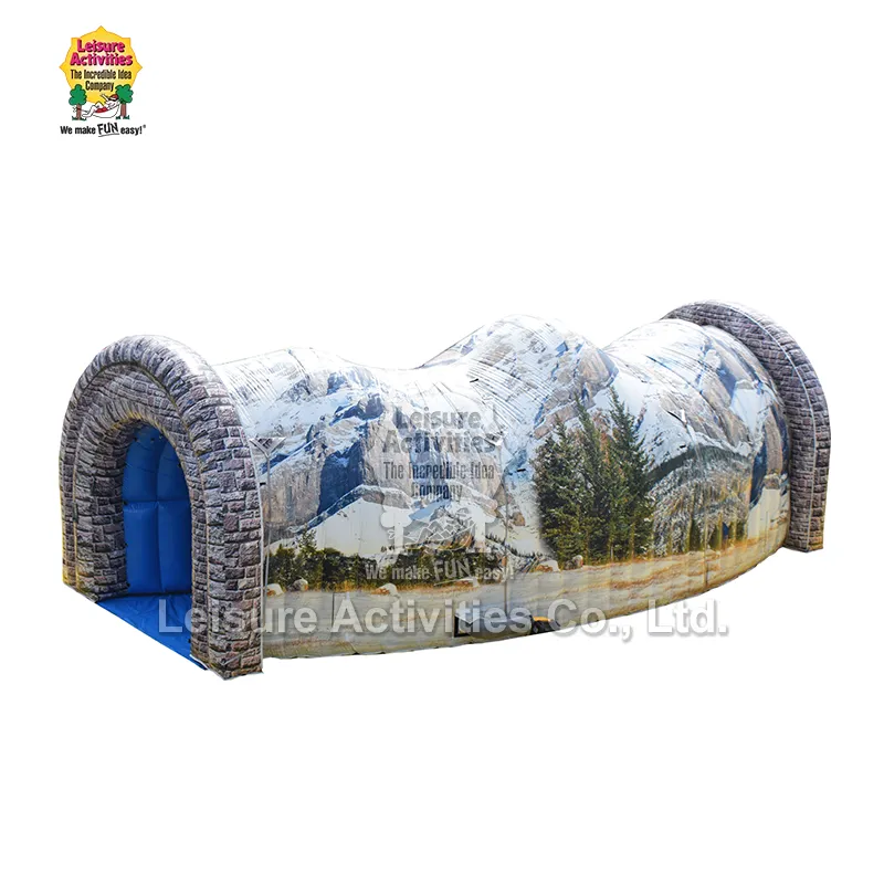 Tunnel ferroviario gonfiabile senza binari